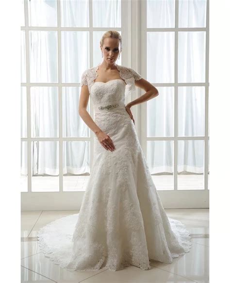 Mermaid Sweetheart Court Train Tulle Wedding Dress With Beading Appliques Lace Wraps Gm3040