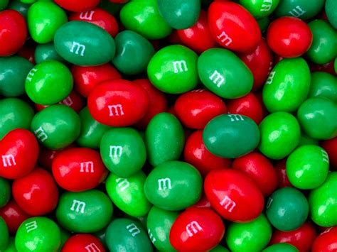 Mandms Holiday Red And Green Peanut Candies Bag