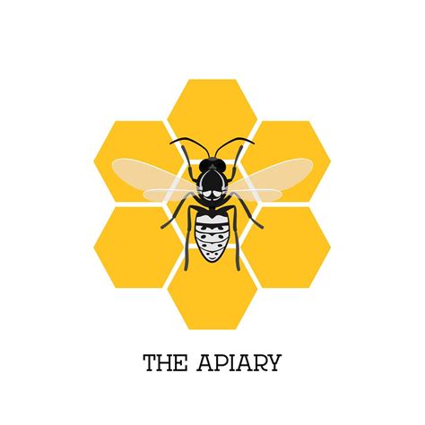 Apiary concept with bee and honeycomb isolated on white ...