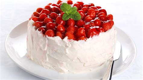 1920x1080 Dessert Baking Sweet Cake Strawberry Cream Cream Coolwallpapersme