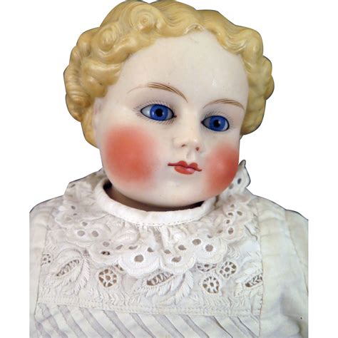1860s German Abg Parian Bisque Doll With Glass Eyes 22 Inches China