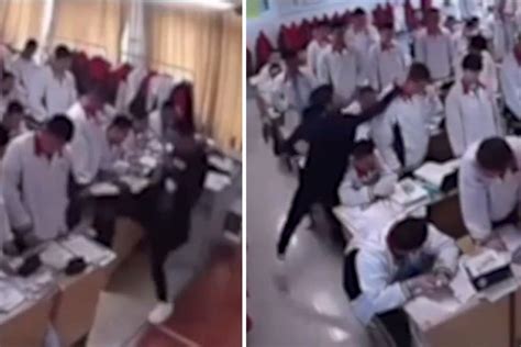 Teacher In China Filmed Violently Kicking And Slapping Students With