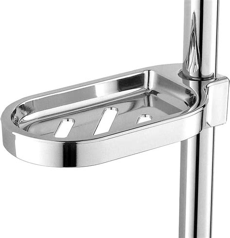 Soap Dish Holder Large Abs Soap Tray With Drainage Slots For Bathroom 25mm Shower Riser Rails