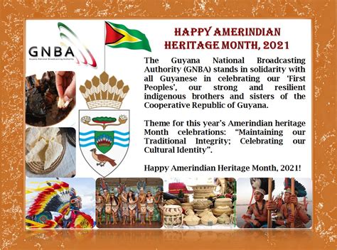 Happy Amerindian Heritage Month 2021 Guyana National Broadcasting Authority