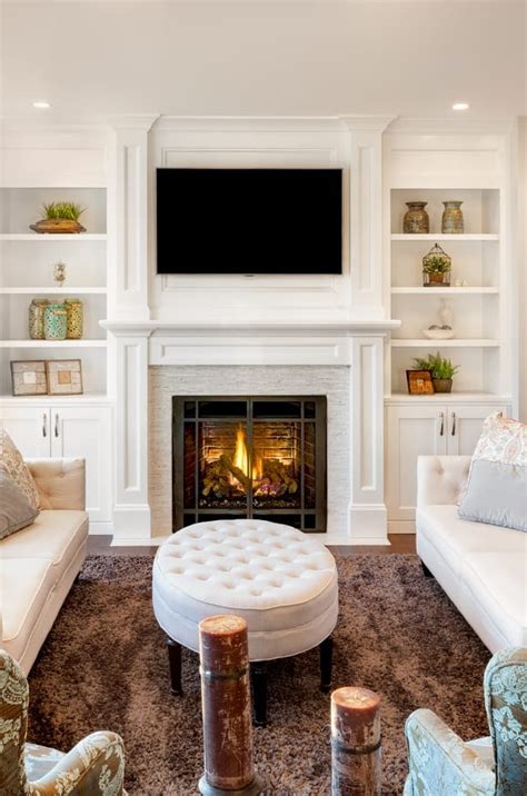 Corner Fireplace Mantel With Tv Above Fireplace Guide By Linda