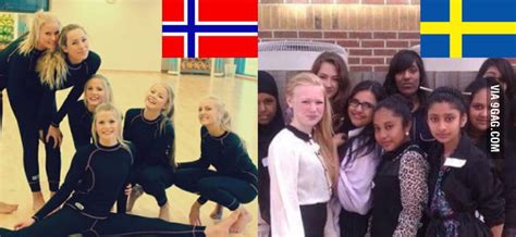 norwegian girls vs swedish girls 9gag