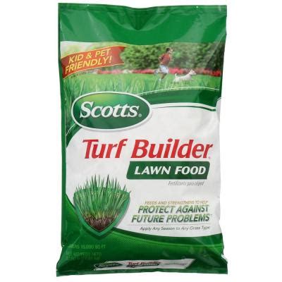 *when used as directed, greening effects last up to 6 weeks, results will vary due to temperature and turfgrass type. Scotts 15,000 sq. ft. Turf Builder Lawn Food