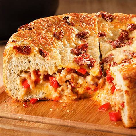 Deep Dish Stuffed Focaccia Recipes Pampered Chef Us Site