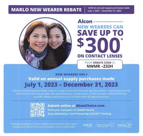 Marlo New Wearer Rebate Save Up To On Your Alcon Contact Lens