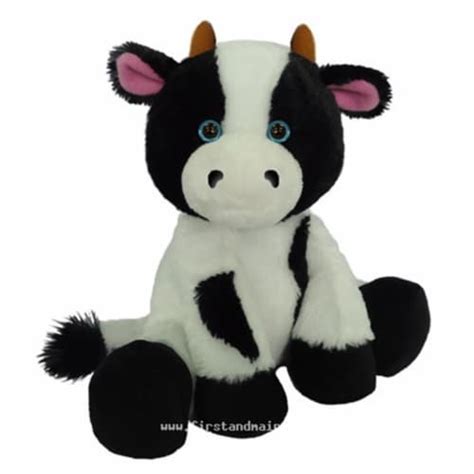 First And Main 7803 7 In Sitting Floppy Friends Cow Plush Toy 1 Frys