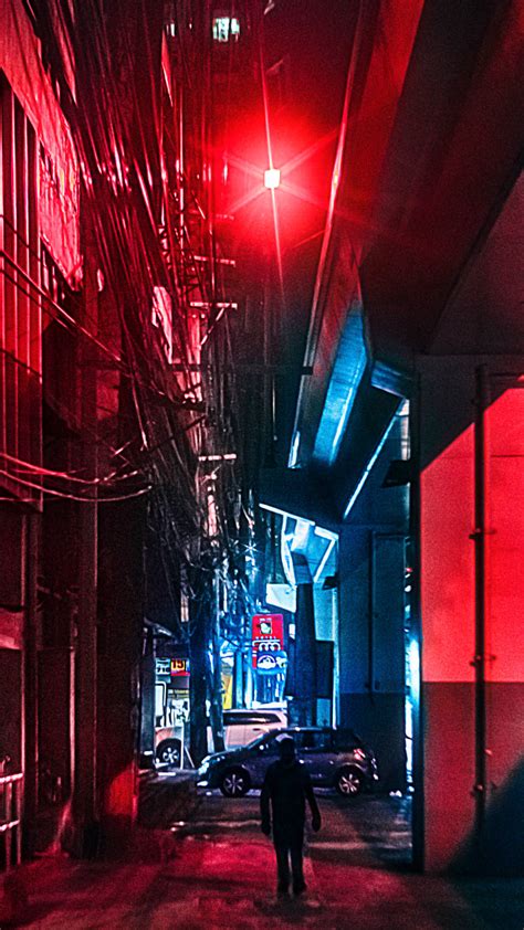 Download Manila Streets Red Aesthetic Wallpaper