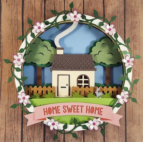 Home Sweet Home Cut Your Own Diy Layered 3d Shadow Box Etsy