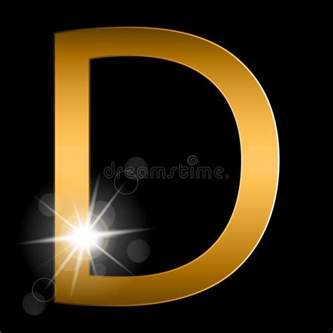 Alphabet Letter Letter D Gold Alphabet Logo Font Style Vector