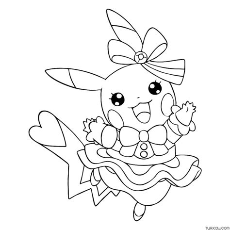 Anime Cute Pikachu Girl Coloring Page Turkau