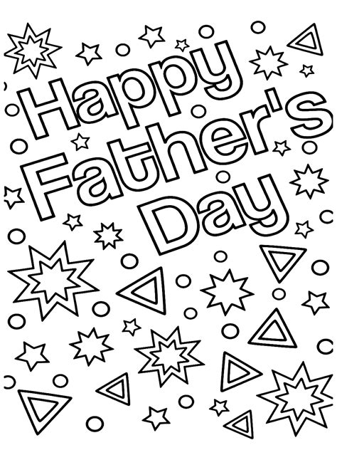 Happy Fathers Day Doodle Coloring Page Free Printable Coloring Pages