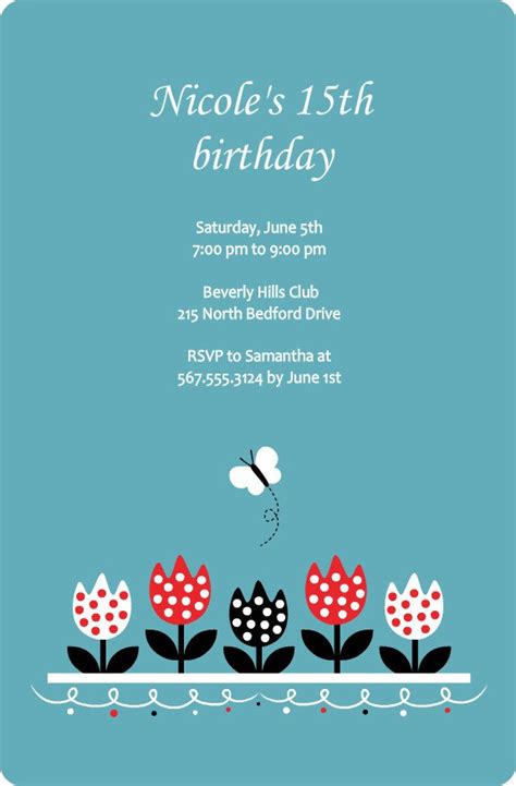 Design & order invitations online. 15th Birthday Party Invitations