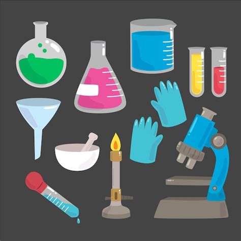 Science Lab Objects Free Vector