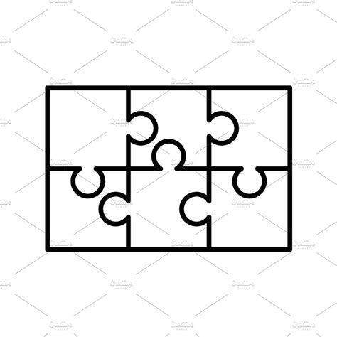 Templates come together as shown in sample and with the individual pieces sperarate not shown in sample. Simple 6 white puzzles pieces ~ Graphic Objects ~ Creative ...