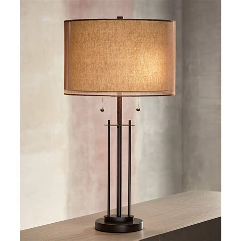 Maybe you would like to learn more about one of these? Howell Double Drum Shade Bronze Table Lamp - #5Y471 ...