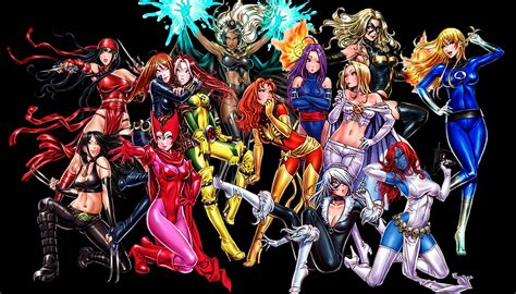 Bishoujo Style Marvel Comics Characters By Shunya Yamashita