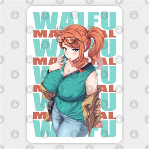 Lewd Anime Waifu Material 39 Waifu Sticker Teepublic