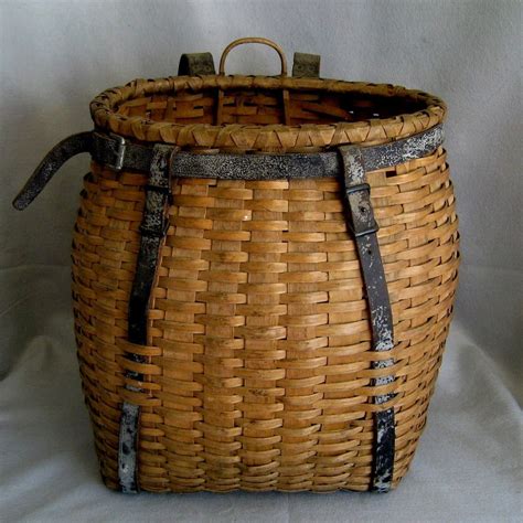 Large Antique Adirondack Pack Basket C1900 From Stone House Antiques