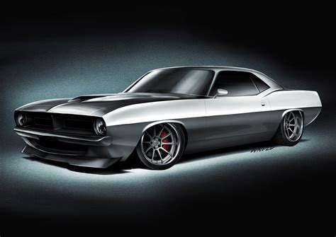 Andreas Wennevold 70 Cuda Pro Touring Rendering