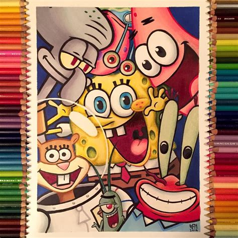Sydneynielsenart Spongebob Drawings Disney Art Drawings Doodle Art