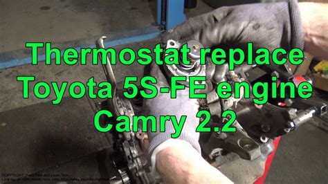 How To Replace Thermostat Toyota 5s Fe Engine Camry 22 Youtube