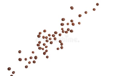 Chocolate Sprinkles On White Background Decoration For Donuts Stock