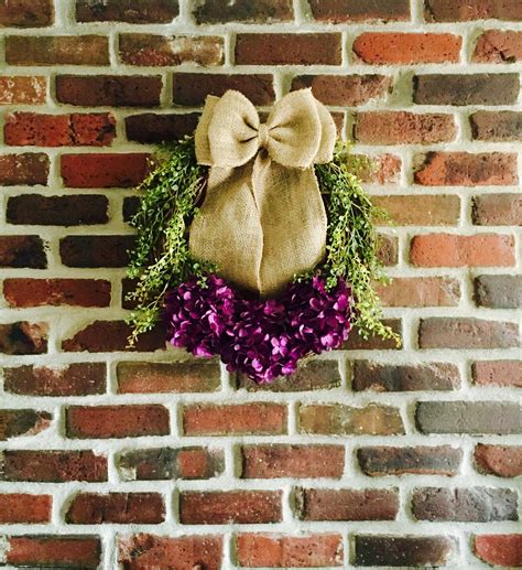 Spring Wreath-Front Door Wreath-Hydrangea Wreath-Rustic Wreath-Door Wreath-Everyday Wreath ...