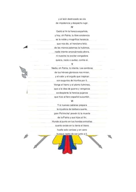 Letra Del Himno Nacional De La Republica Del Ecuador