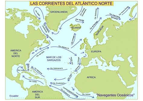 Las Corrientes Del Atlántico Norte Navegantes Oceánicos