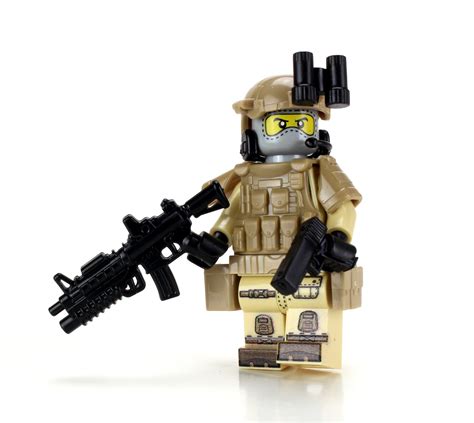 African American Special Forces Soldier Battle Brick Custom Minifigure