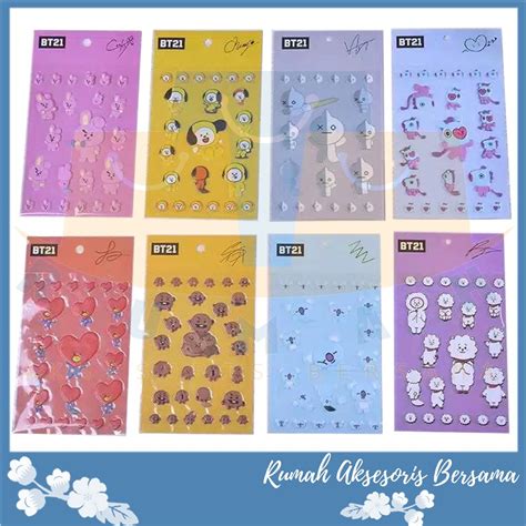 RAB Stiker Lucu Karakter BT21 / Stiker BTS / Sticker BTS ...