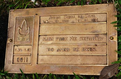 Ayrton Sennas Grave Morumbi Cemetery Sao Paulo Ayrton Senna Senna