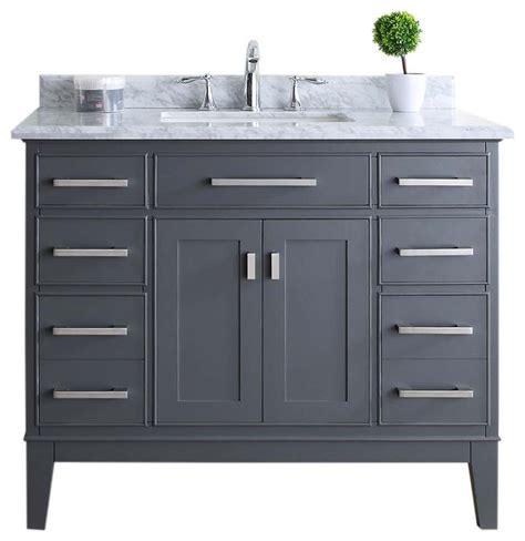 24 wall mounted bathroom vanity and sink combo,concrete grey color vanity set with 2 drawers, turquoise square tempered glass vessel sink top,w/orb faucet,pop up drain,mirror inc 4.8 out of 5 stars 7 $214.90 $ 214. 42 Inch Modern Bathroom Vanity Combo As Lowes - Buy 42 ...