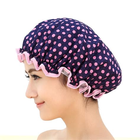 Siaonvr Women Shower Caps Colorful Bath Shower Hair Cover Adults