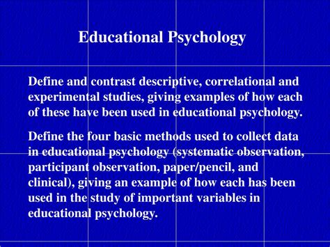 Ppt Educational Psychology Powerpoint Presentation Free Download