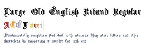 Large Old English Riband Regular