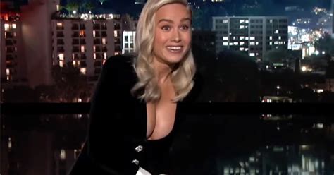 Brie Larson Sexy Goes Viral With Low Cut Dress On Jimmy Kimmel Cosmic Book News