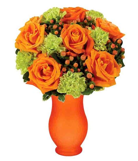 Sunny Orange Rose Bouquet At From You Flowers