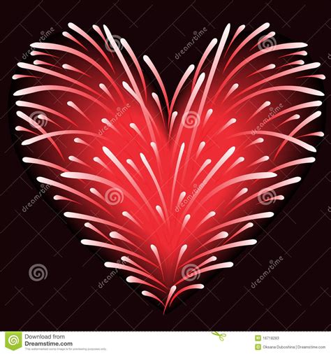 Volcans, fontaines, compacts, feux automatiques, fusées, pétards. Coeur De Feux D'artifice Photographie stock - Image ...