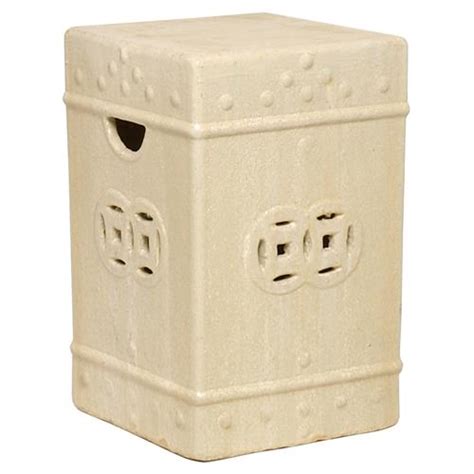 Check spelling or type a new query. Square Asian Garden Stool End Table- Antique White ...