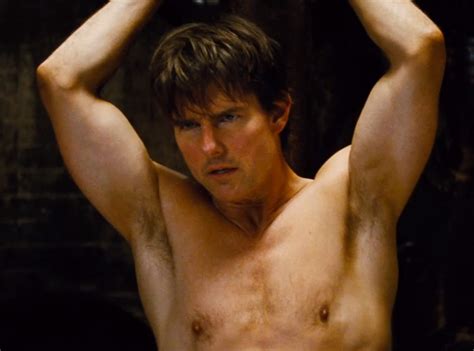 Watch Mission Impossible 5 Teaser Shows Shirtless Tom Cruise E Online