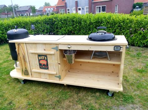 Cement board is 36 by 60 so having a 36 height takes away a lot of the unnecessary cutting away. Grill & smoker table | Outdoor bbq kitchen, Bbq table ...