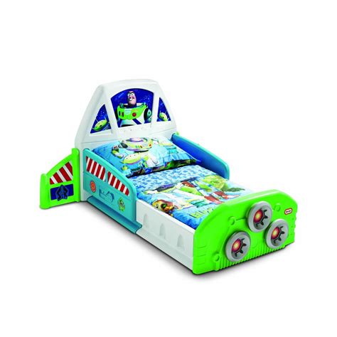 Buzz lightyear will launch your space ranger into an ''out of this world'' sleep with our short pajamas. Little Tikes Buzz Lightyear Spaceship Toddler Bed by OJ ...