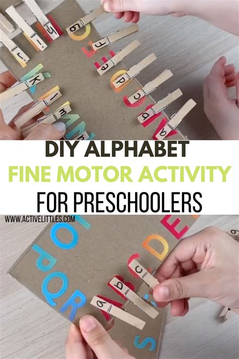 Diy Alphabet Fine Motor Activity For Preschool Active Littles