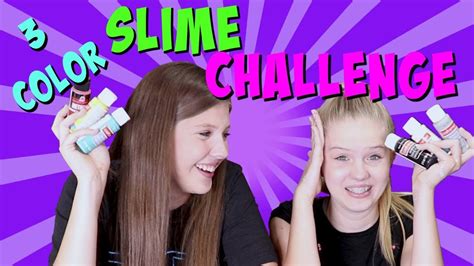 Three Color Slime Challenge Round 2 Taylor And Vanessa Youtube