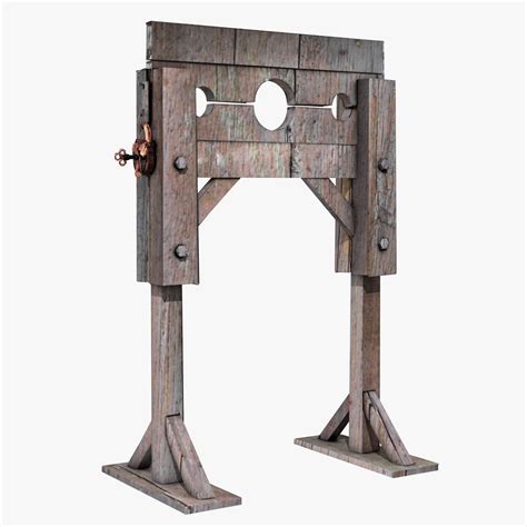Wooden Guillotine 3d Model Cgtrader